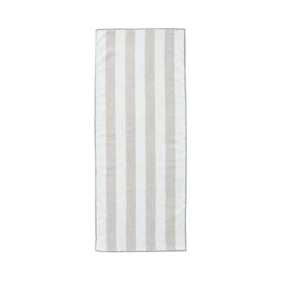 Mini Bath Towel Stripe  Light Gray
