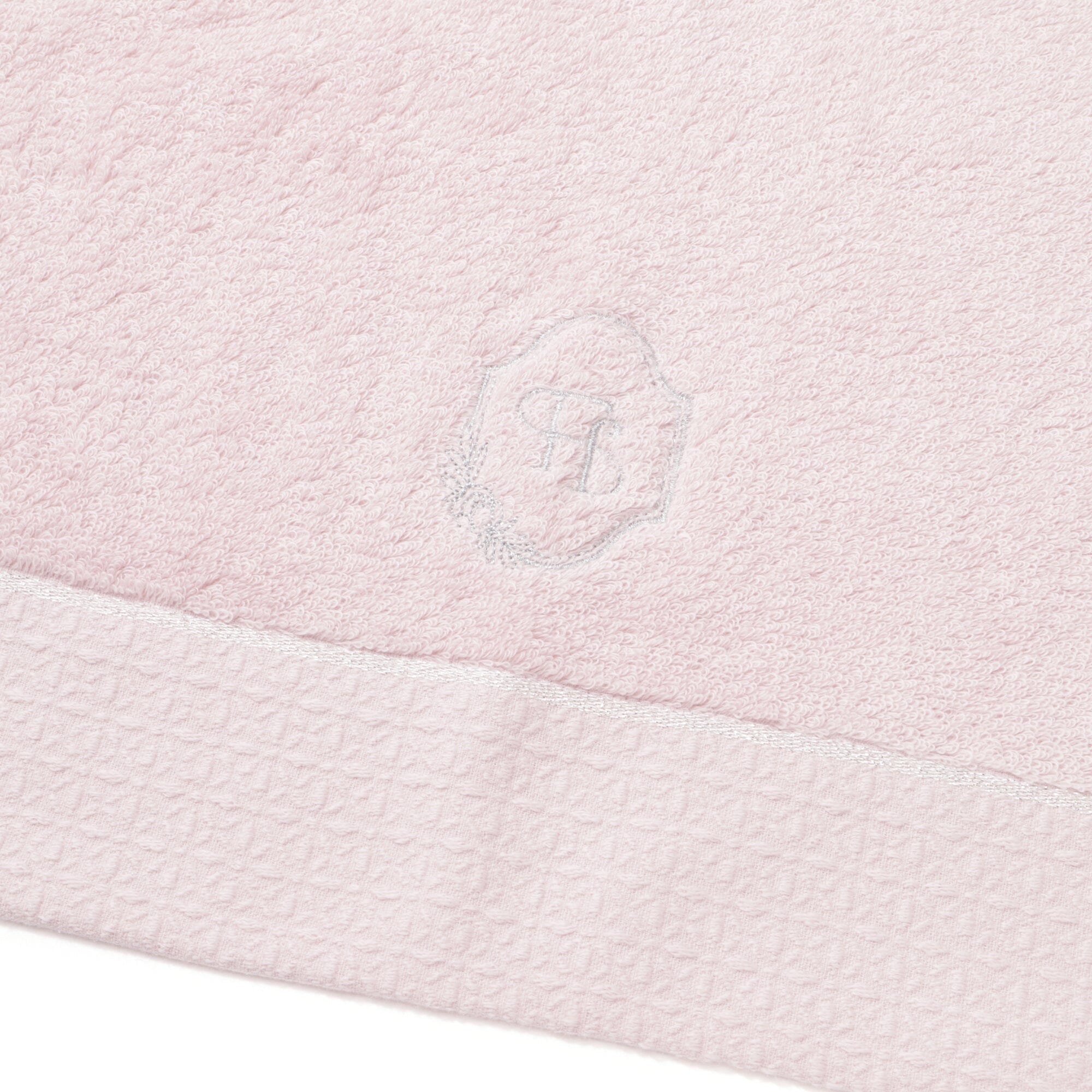 Embroidery Bath Towel Pink