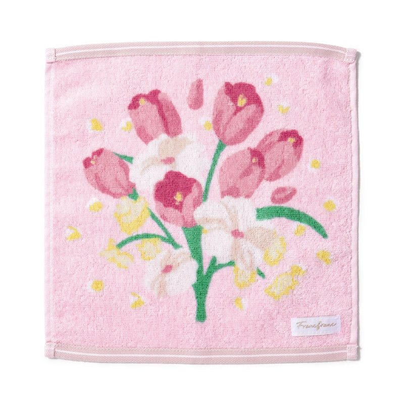 Ballot Antibacterial Deodorizing Handkerchief Flower Pink