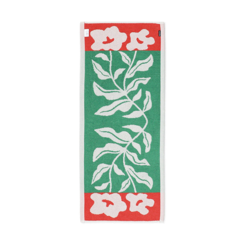 抗菌除臭幾何藝術花卉圖案浴巾