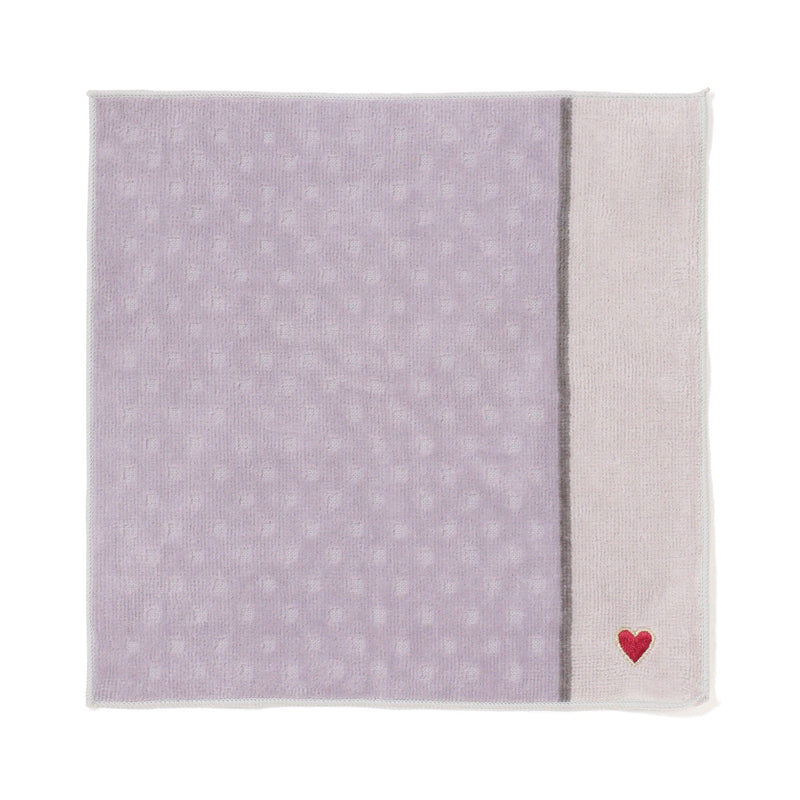 Ballot Antibacterial Deodorizing Handkerchief Heart Purple