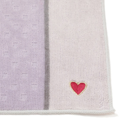 Ballot Antibacterial Deodorizing Handkerchief Heart Purple