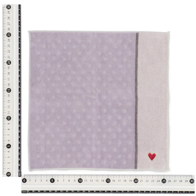 Ballot Antibacterial Deodorizing Handkerchief Heart Purple