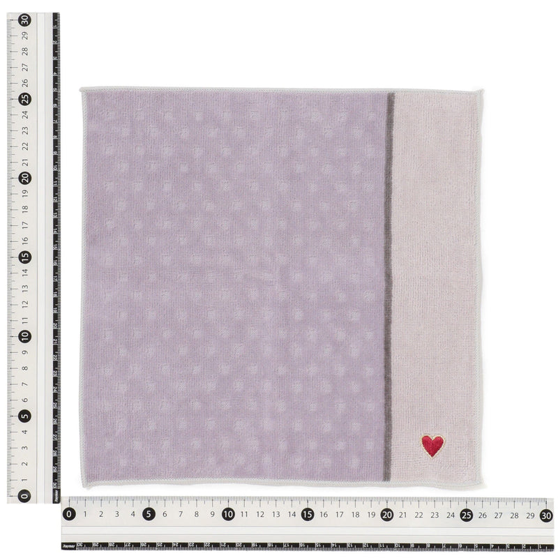 Ballot Antibacterial Deodorizing Handkerchief Heart Purple