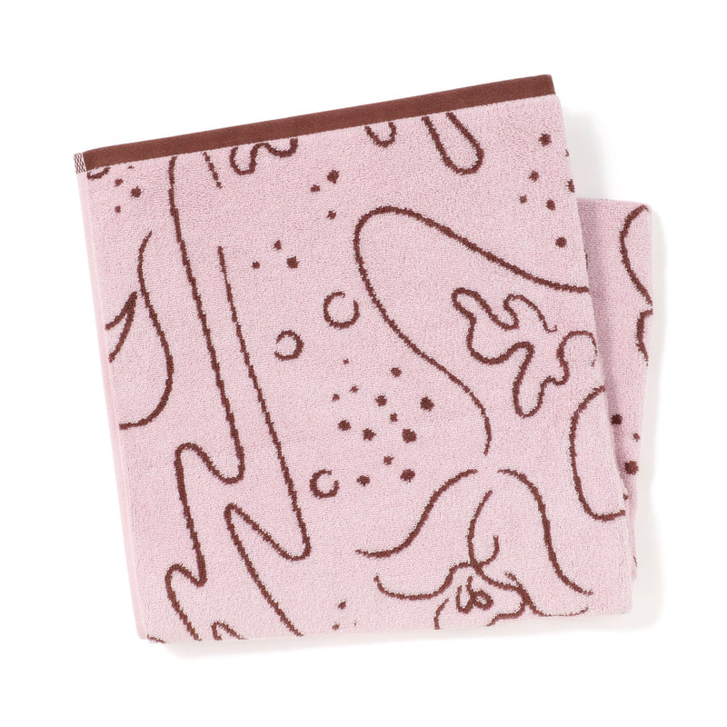 Antibacterial And Deodorizing Art Bath Towel Drawing