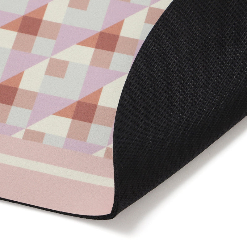 Diatomaceous Earth Soft Bath Mat Oval Soft Geometric Pink