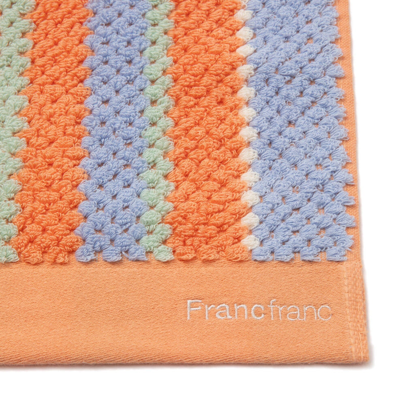 Antibacterial and Deodorizing Cozy Jacquard Bath Towel Orange