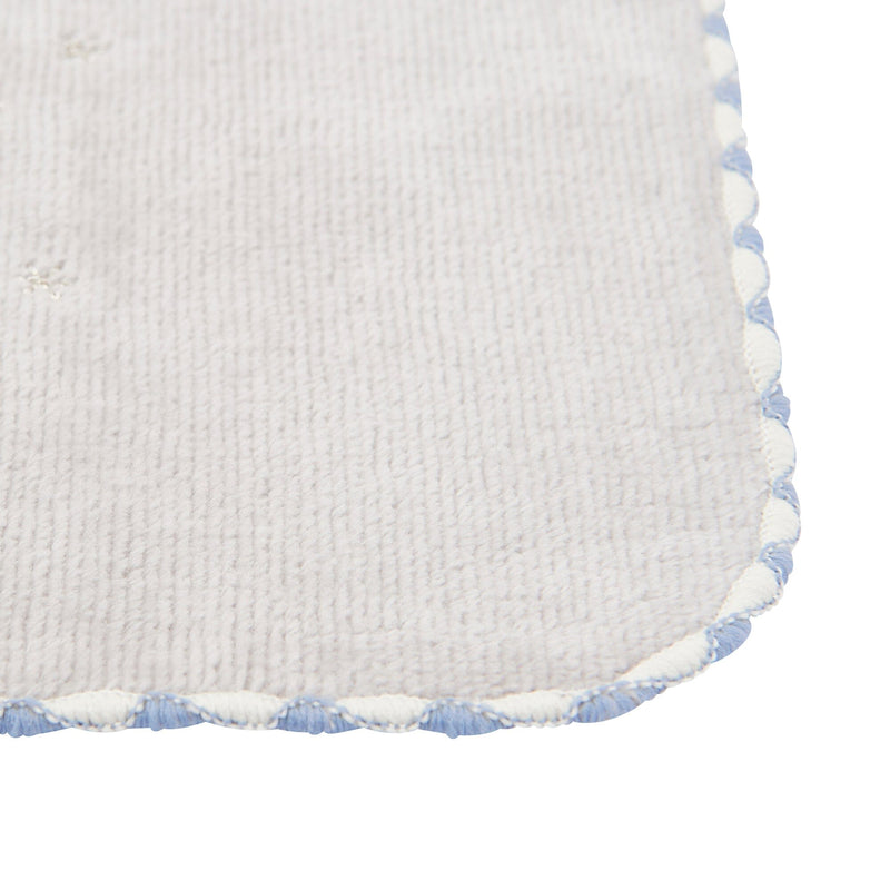 Christmas Handkerchief & Snow Globe Set Tree Light Blue