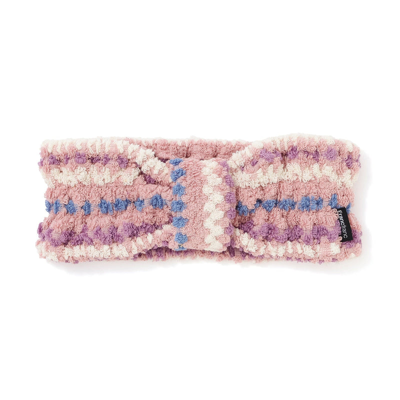 Antibacterial and Deodorizing Cozy Jacquard Hairband Pink