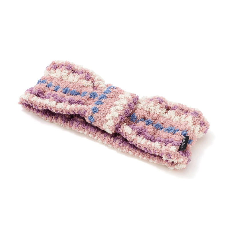Antibacterial and Deodorizing Cozy Jacquard Hairband Pink