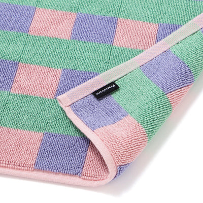 Antibacterial and Deodorizing Towel Mat Check Pink