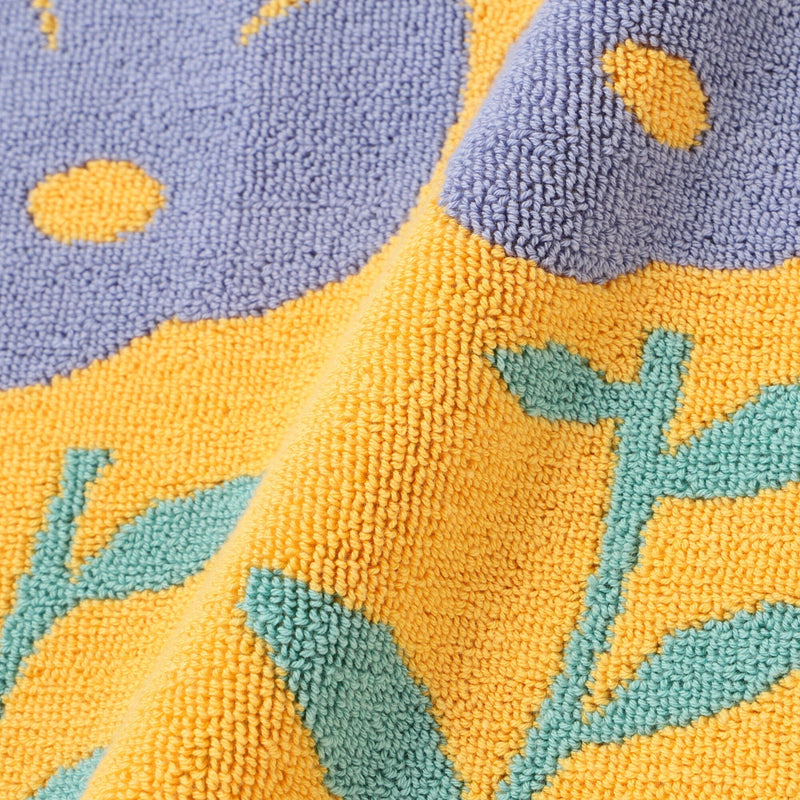Antibacterial and Deodorizing Towel Mat Flower Yellow