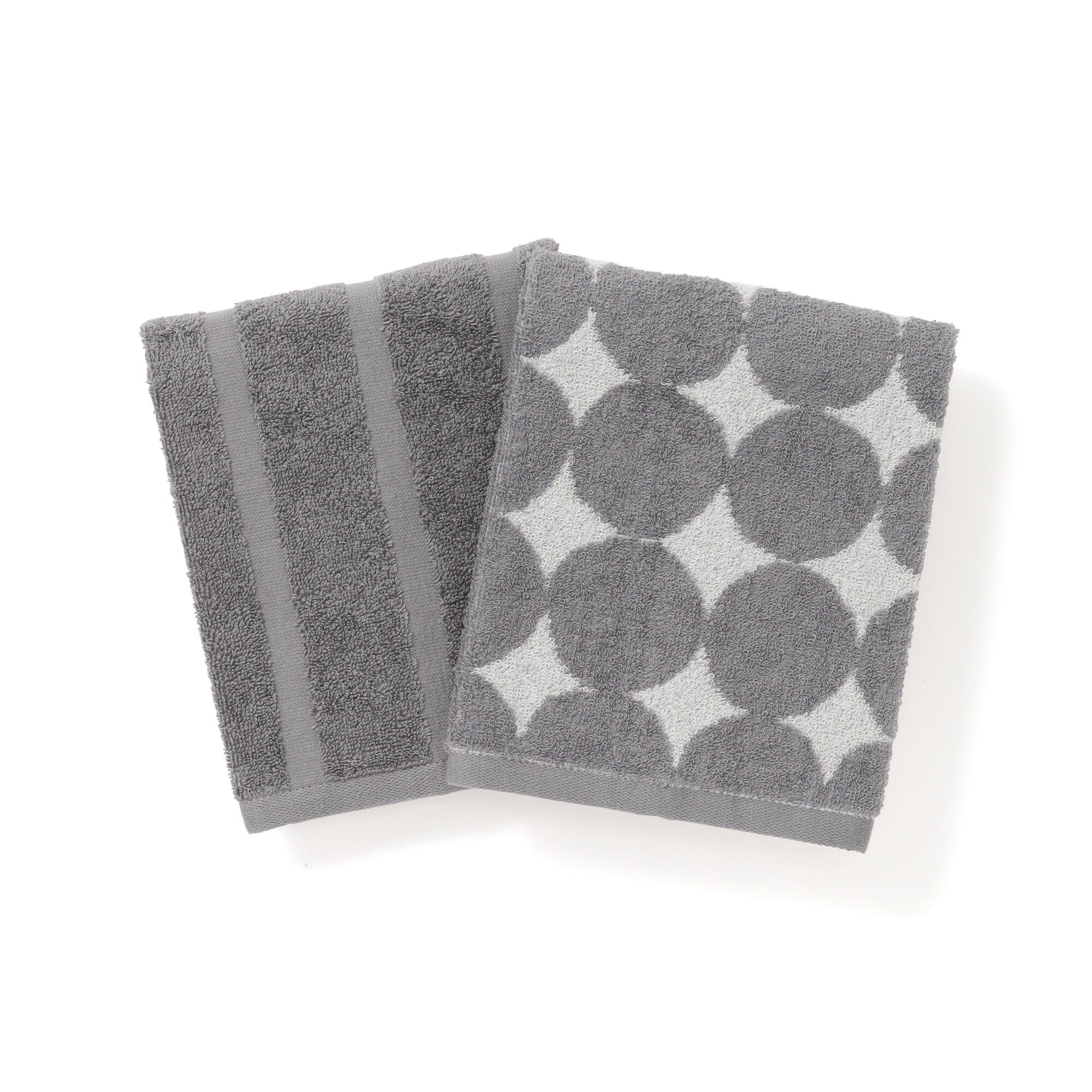 Vale Set Bath Towel Dot Gray