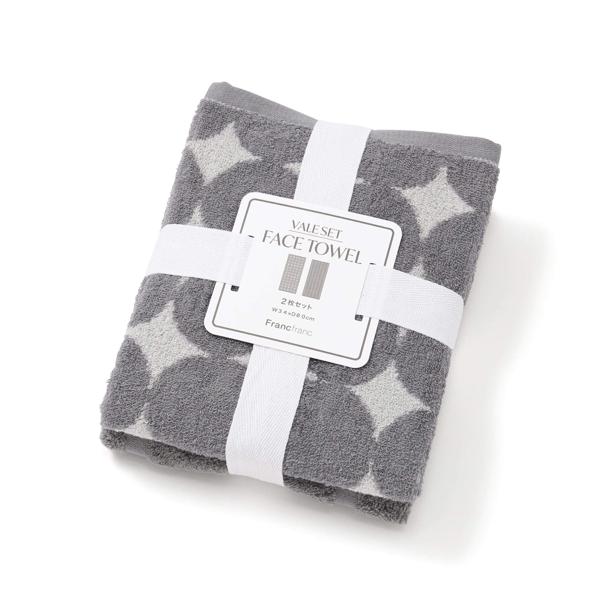 Vale Set Bath Towel Dot Gray