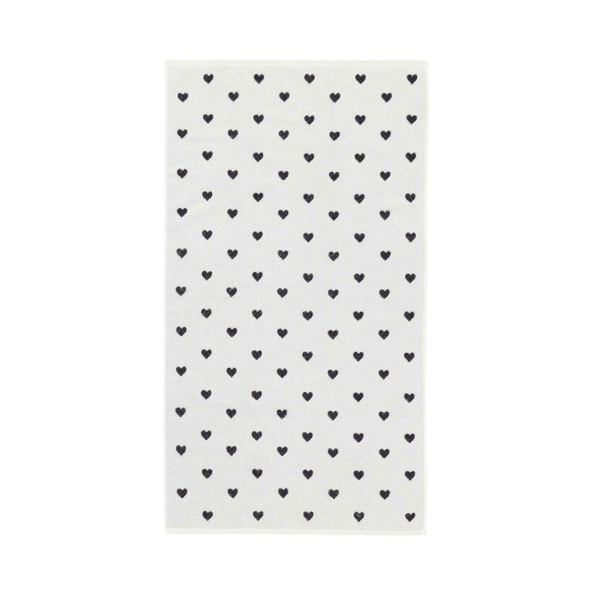 Vale Set Bath Towel Mini Heart Navy