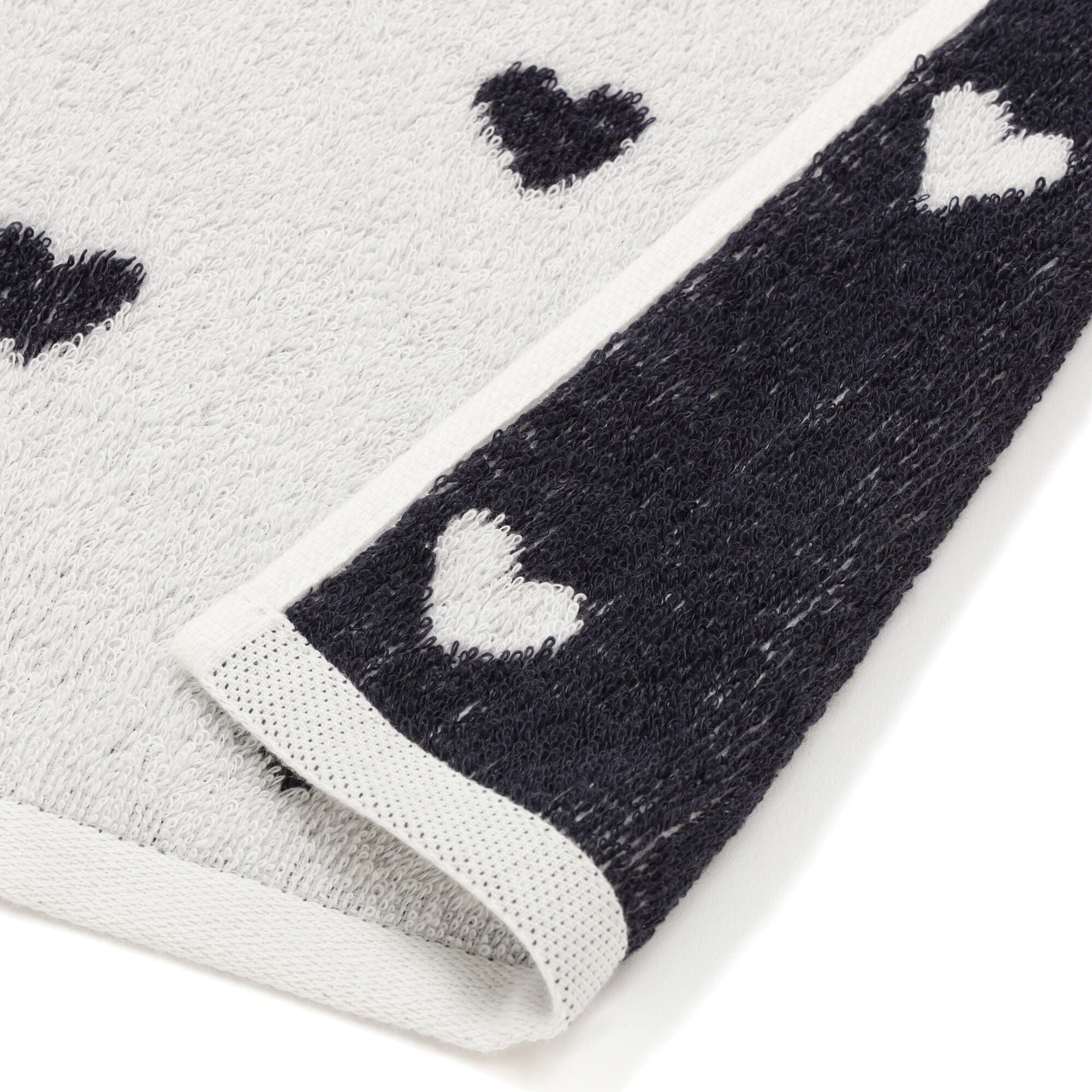 Vale Set Bath Towel Mini Heart Navy