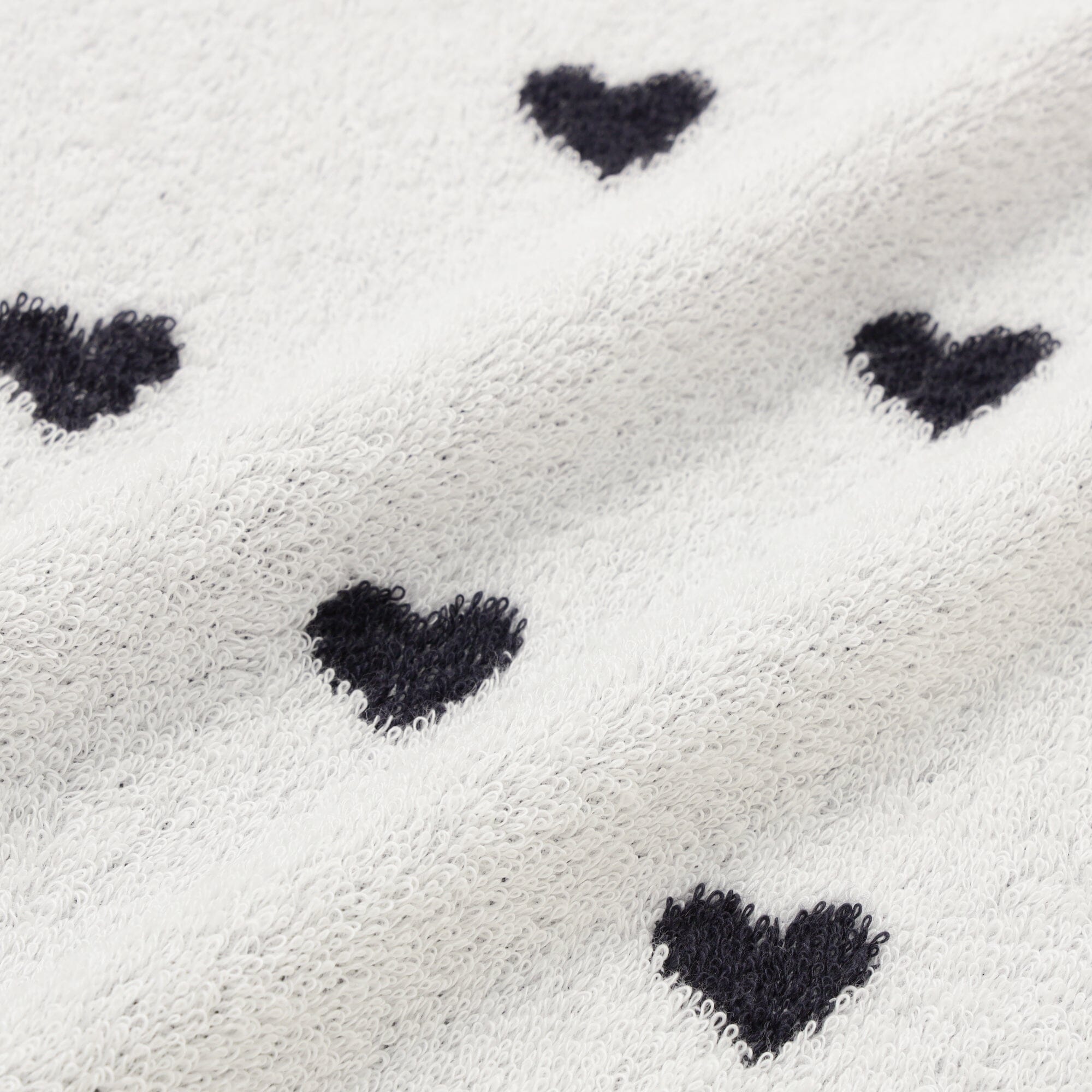 Vale Set Bath Towel Mini Heart Navy