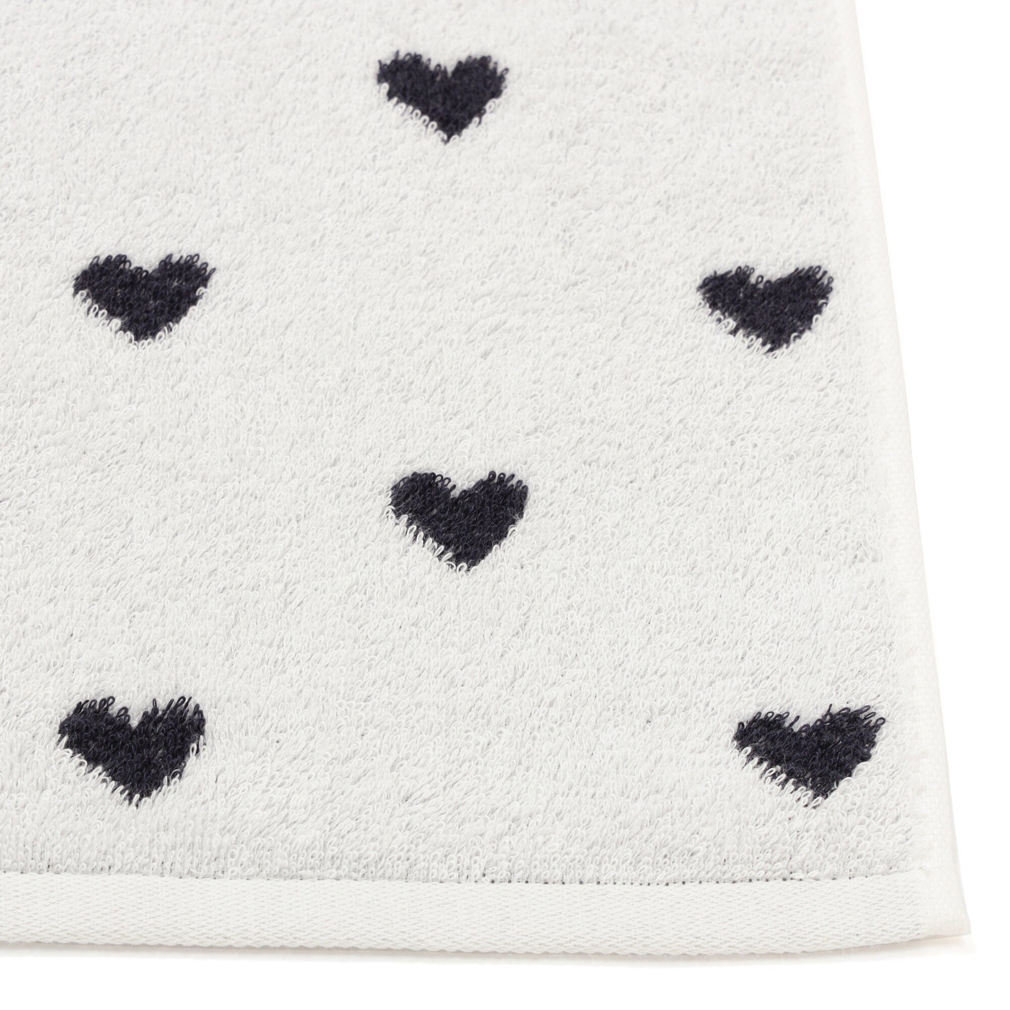 Vale Set Face Towel Mini Heart Navy