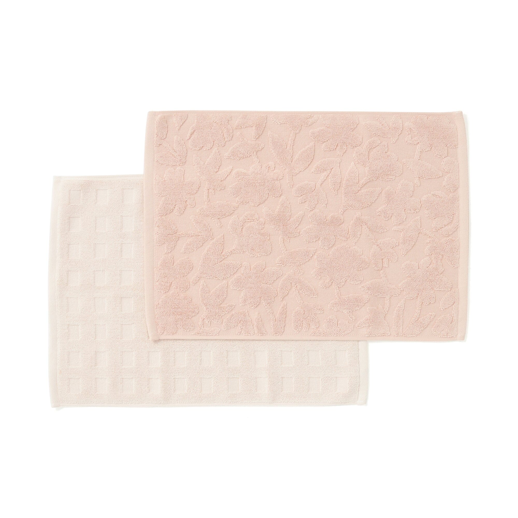 Vale Set Towel Mat Flower Pink
