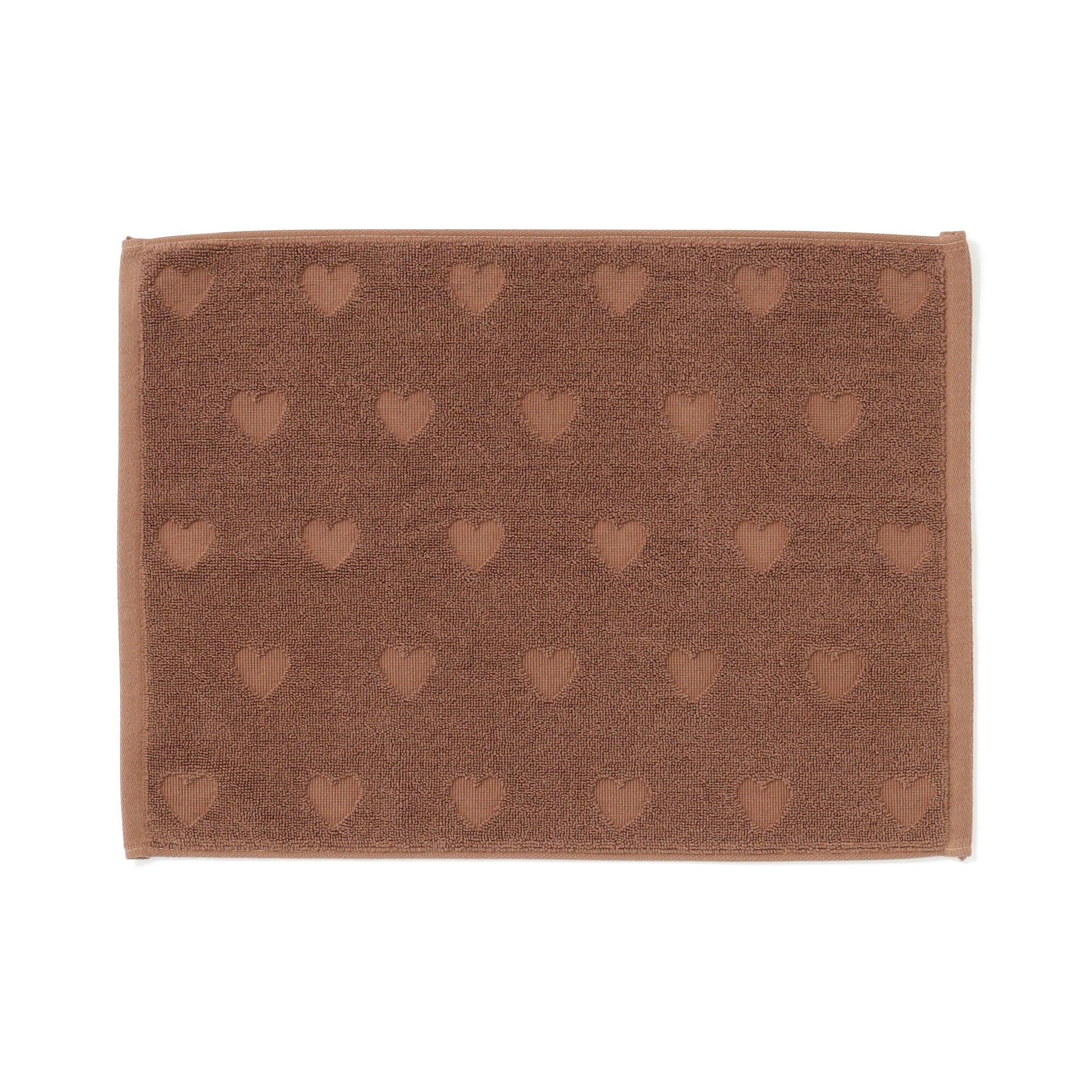 Vale Set Towel Mat Heart Brown