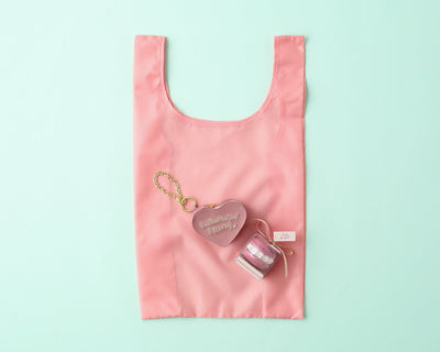 Bag Charm Eco Bag Heart Pink