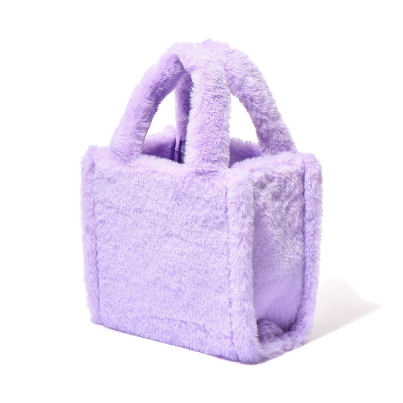 Fur Tote Bag  Purple