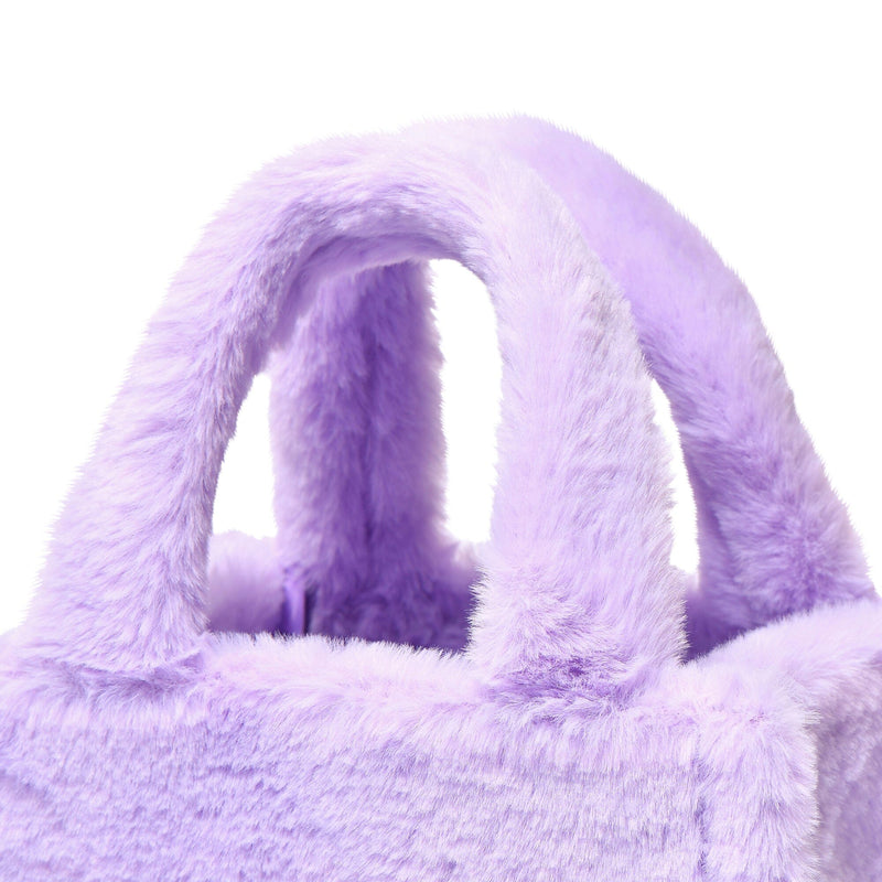 Fur Tote Bag  Purple