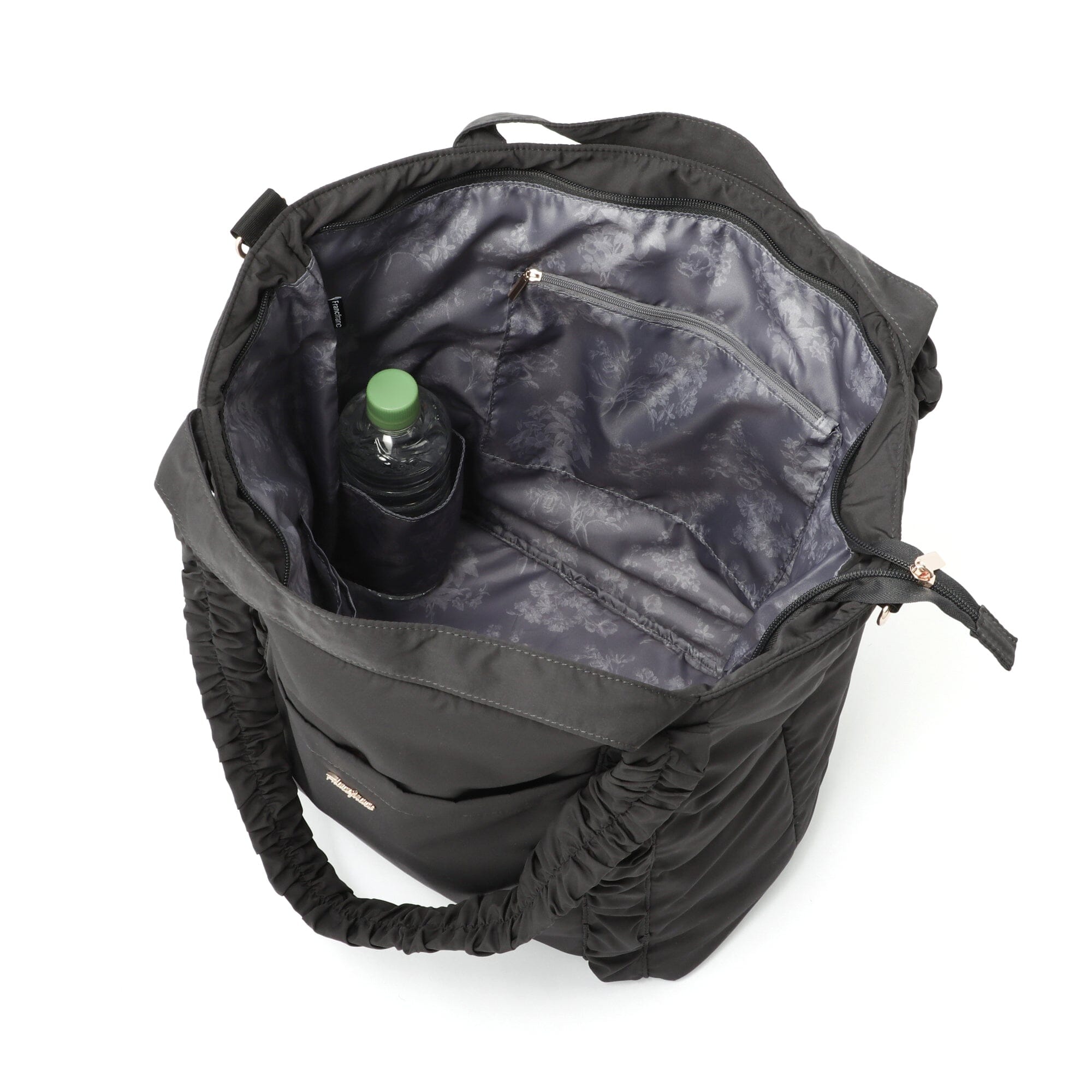 Classic Flower Travel Bag   Dark Grey