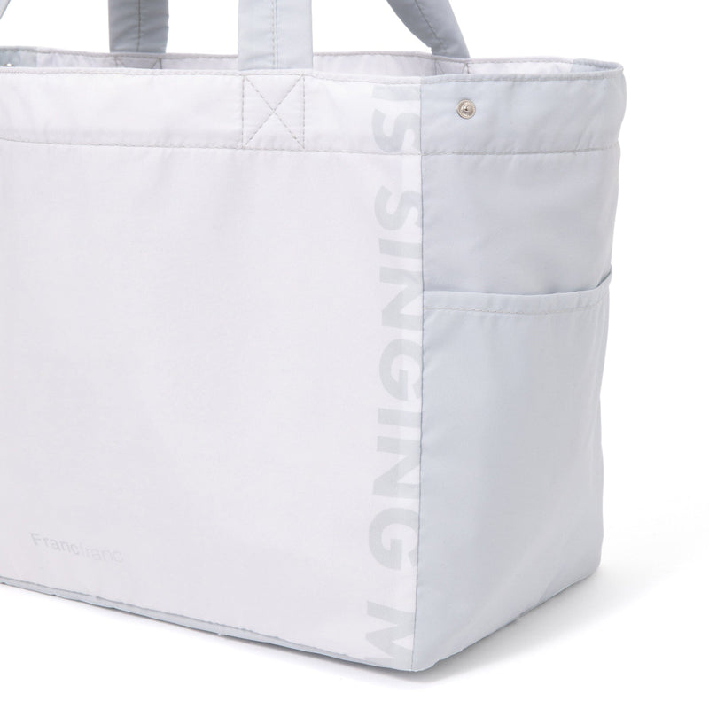 Bicolor Cooler Basket Bag  White