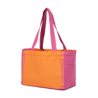 Bicolor Cooler Basket Bag  Orange