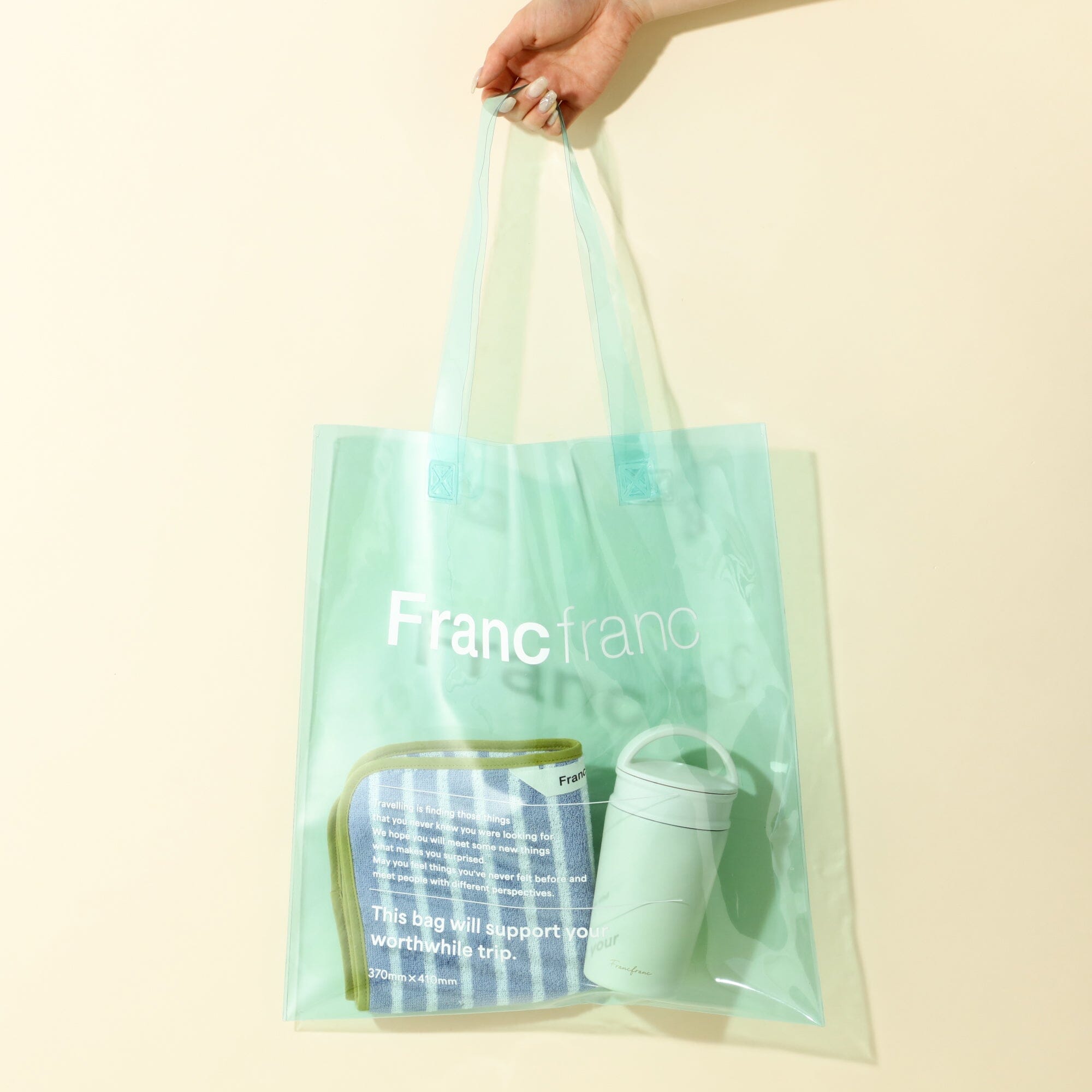 Clear Tote Bag Light Blue
