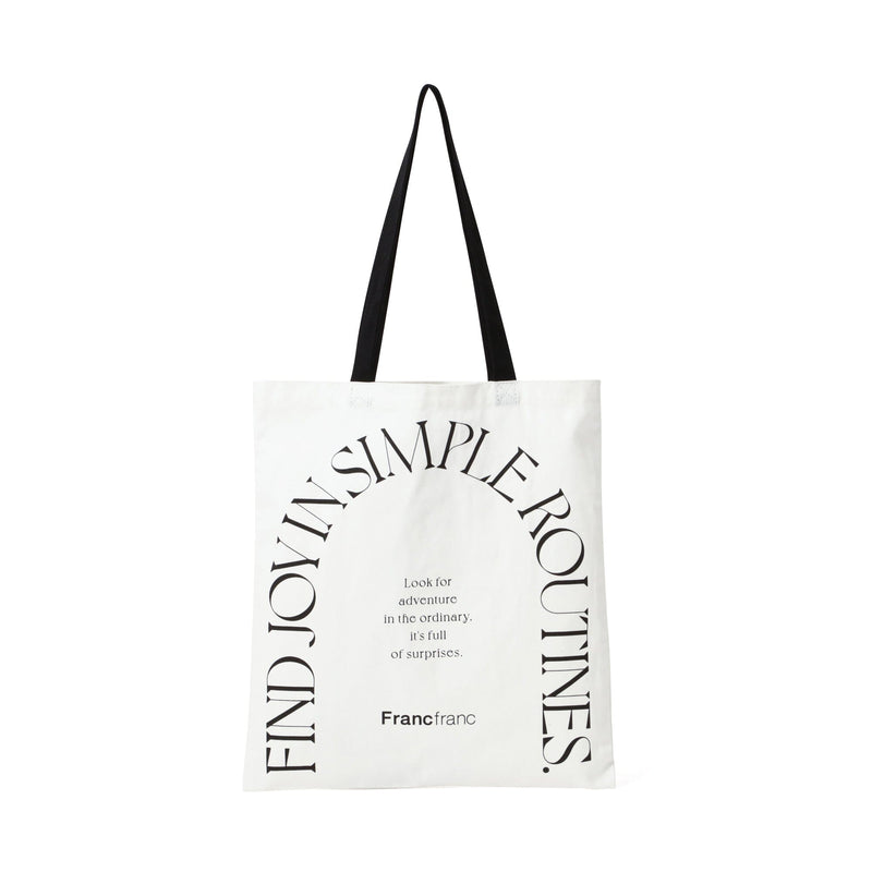 Logo Tote Typography Small Ivory