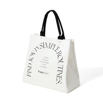 Logo Tote Bag Typography Large Ivory