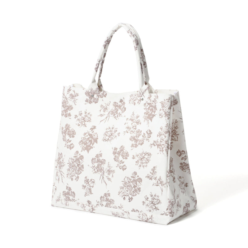 Logo Tote Bag 2 Classic Flower Large Beige