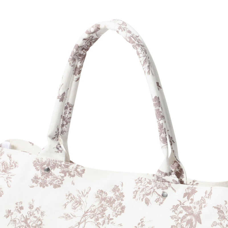 Logo Tote Bag 2 Classic Flower Large Beige