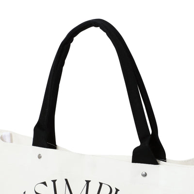 Logo Tote Bag 2 Typography Large Ivory