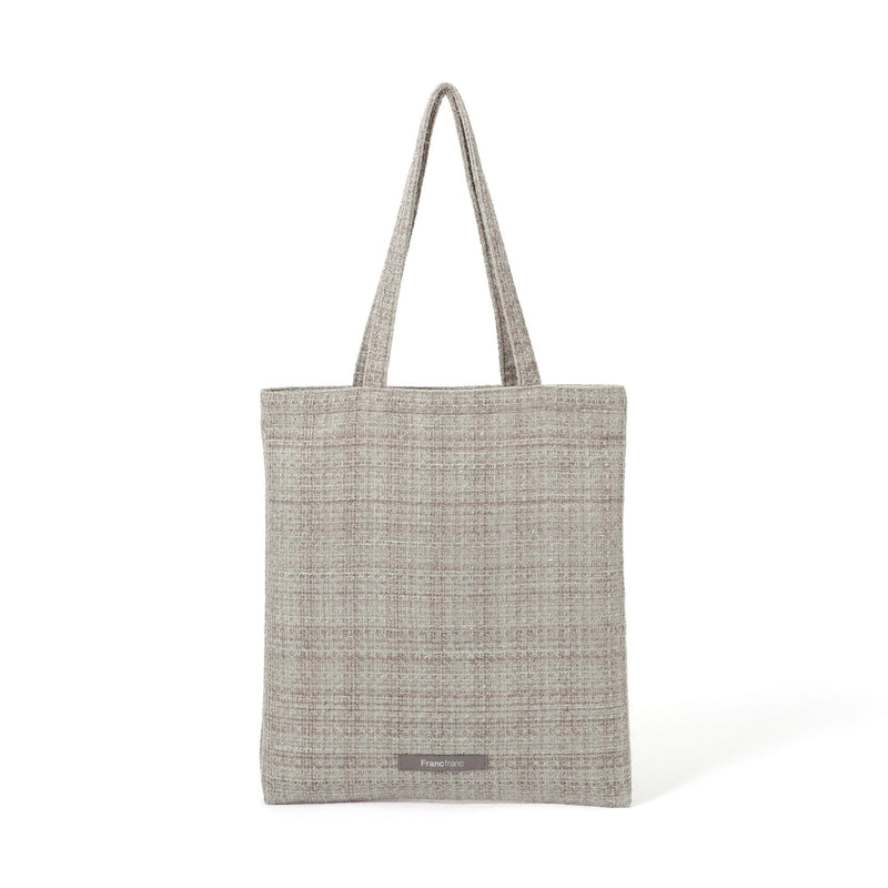 Logo Tote Bag Tweed Small Gray