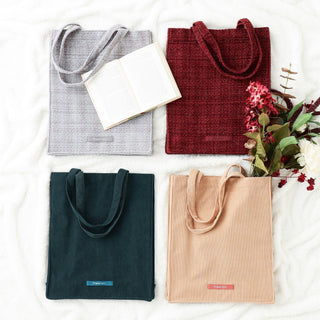 Logo Tote Bag Corduroy Medium Green
