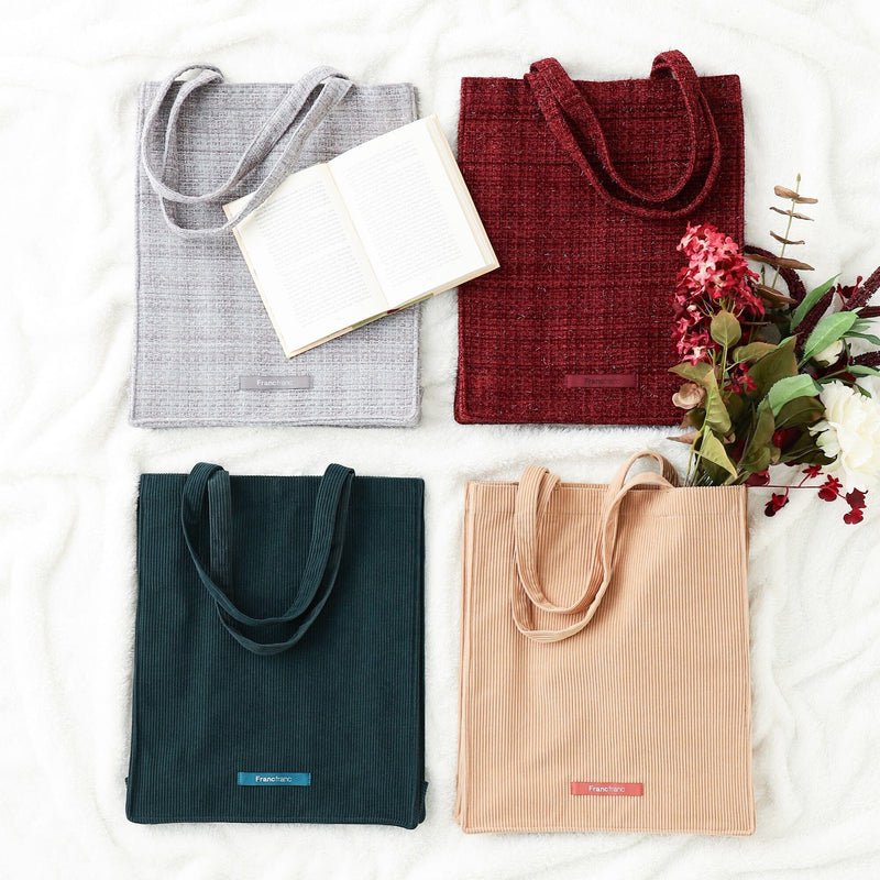 Logo Tote Bag Tweed Medium Red