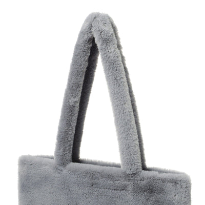Logo Tote Bag Fur Small Blue