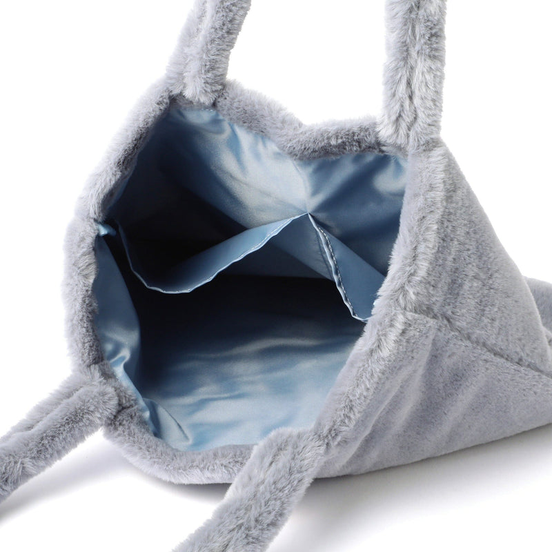 Logo Tote Bag Fur Small Blue