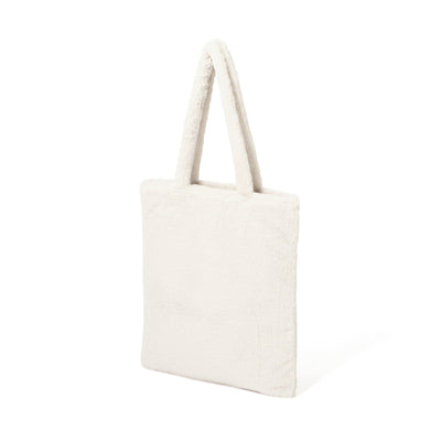 Logo Tote Bag Fur Small Ivory