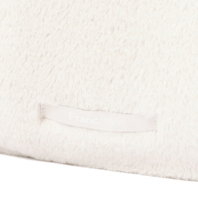 Logo Tote Bag Fur Small Ivory