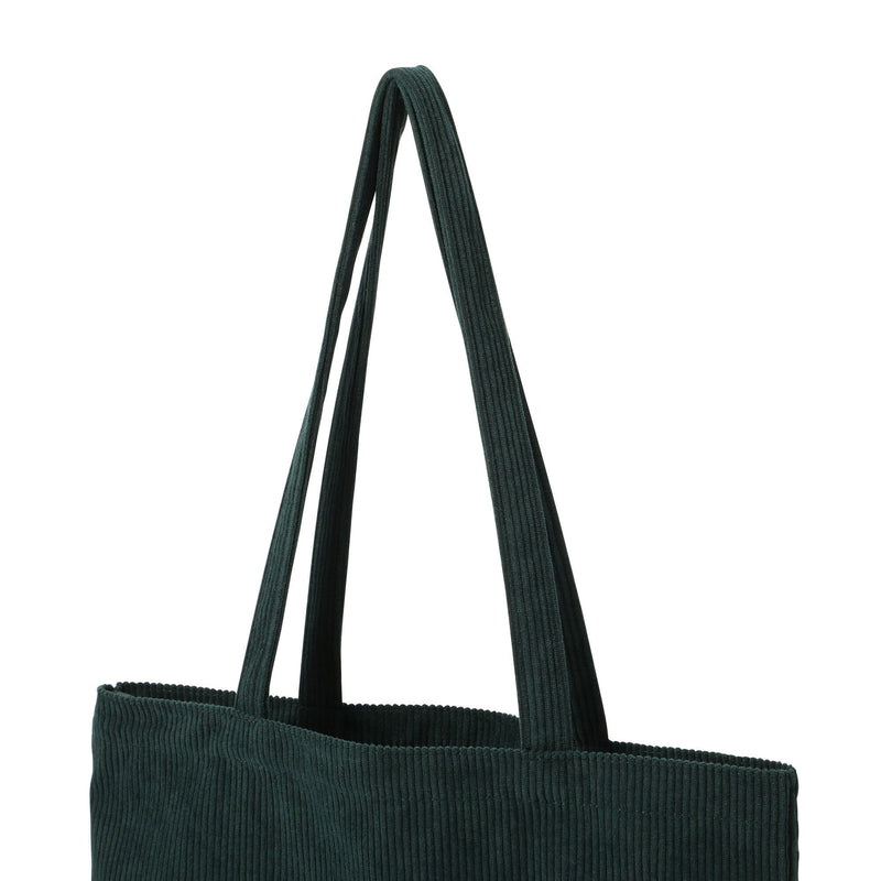 Logo Tote Bag Corduroy Small Green