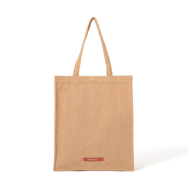 Logo Tote Bag Corduroy Medium Beige