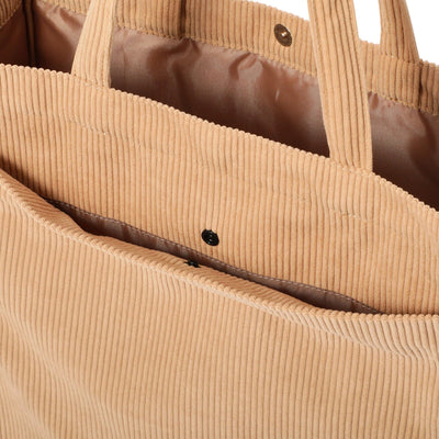 Logo Tote Bag Corduroy Medium Beige