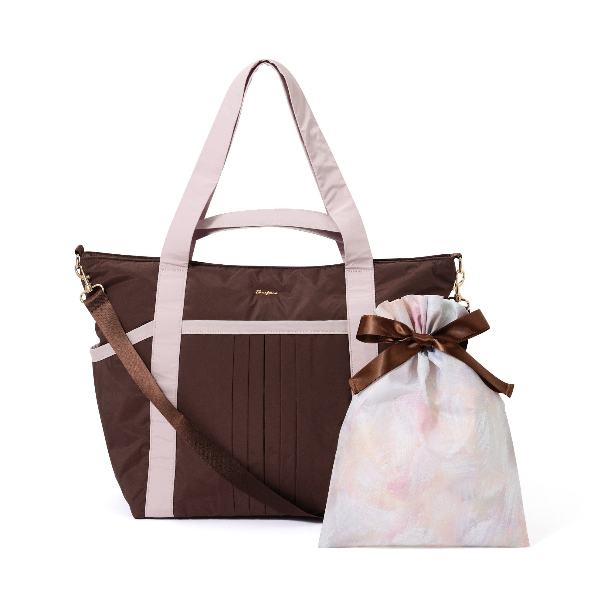 Modern Palette Travel Bag Brown x Pink