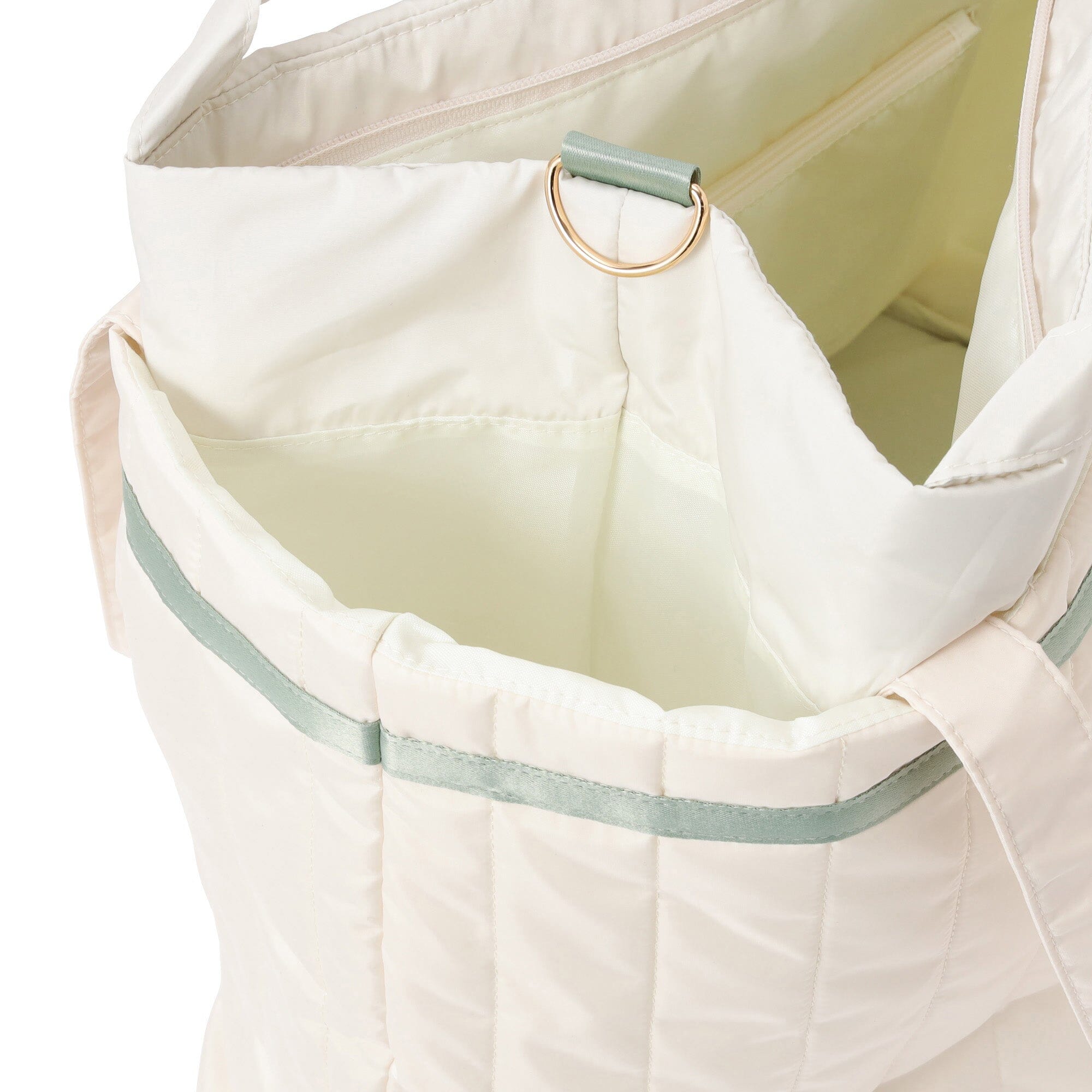 Bicolor Travel Bag Mint x Ivory