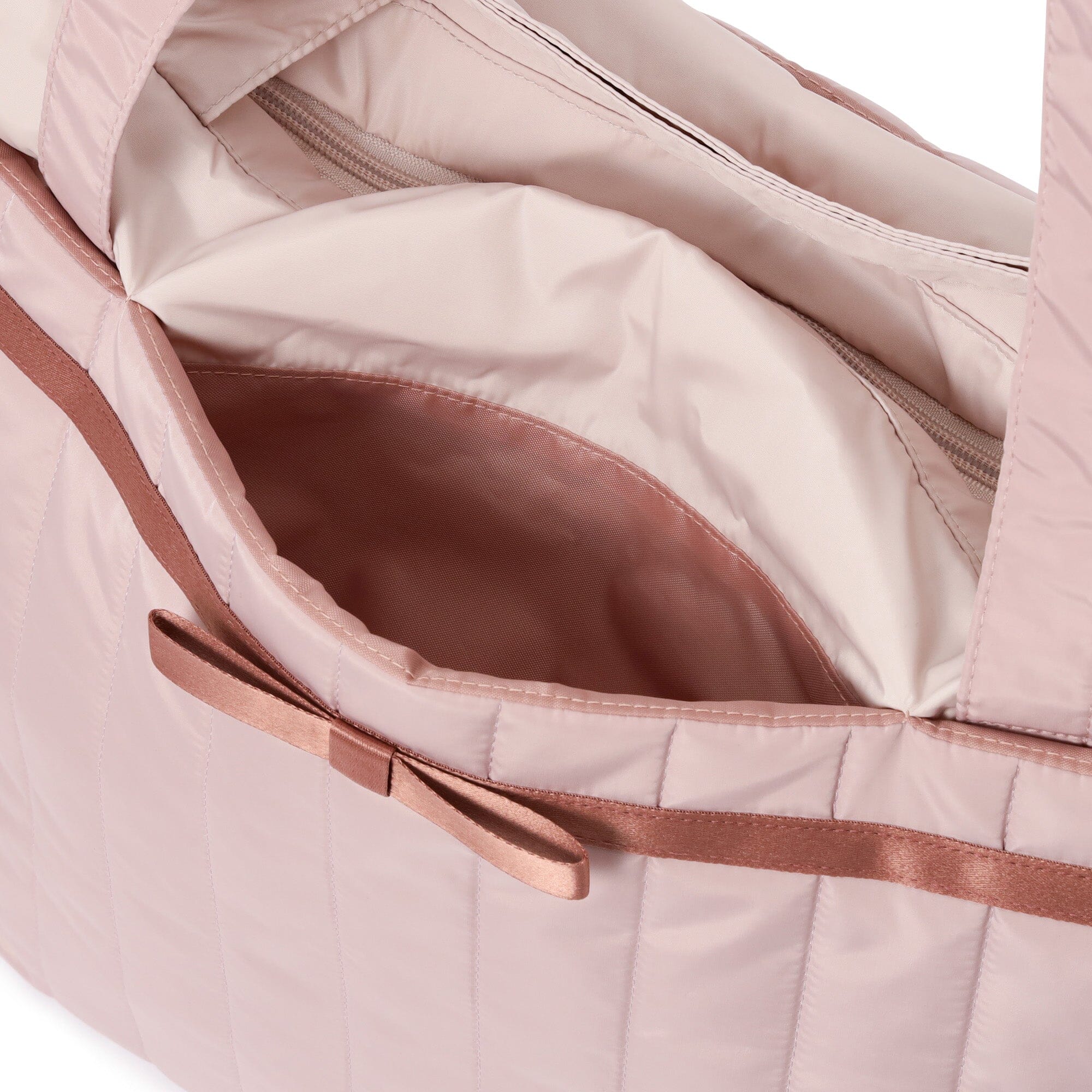 Bicolor Travel Bag  Pink x Brown