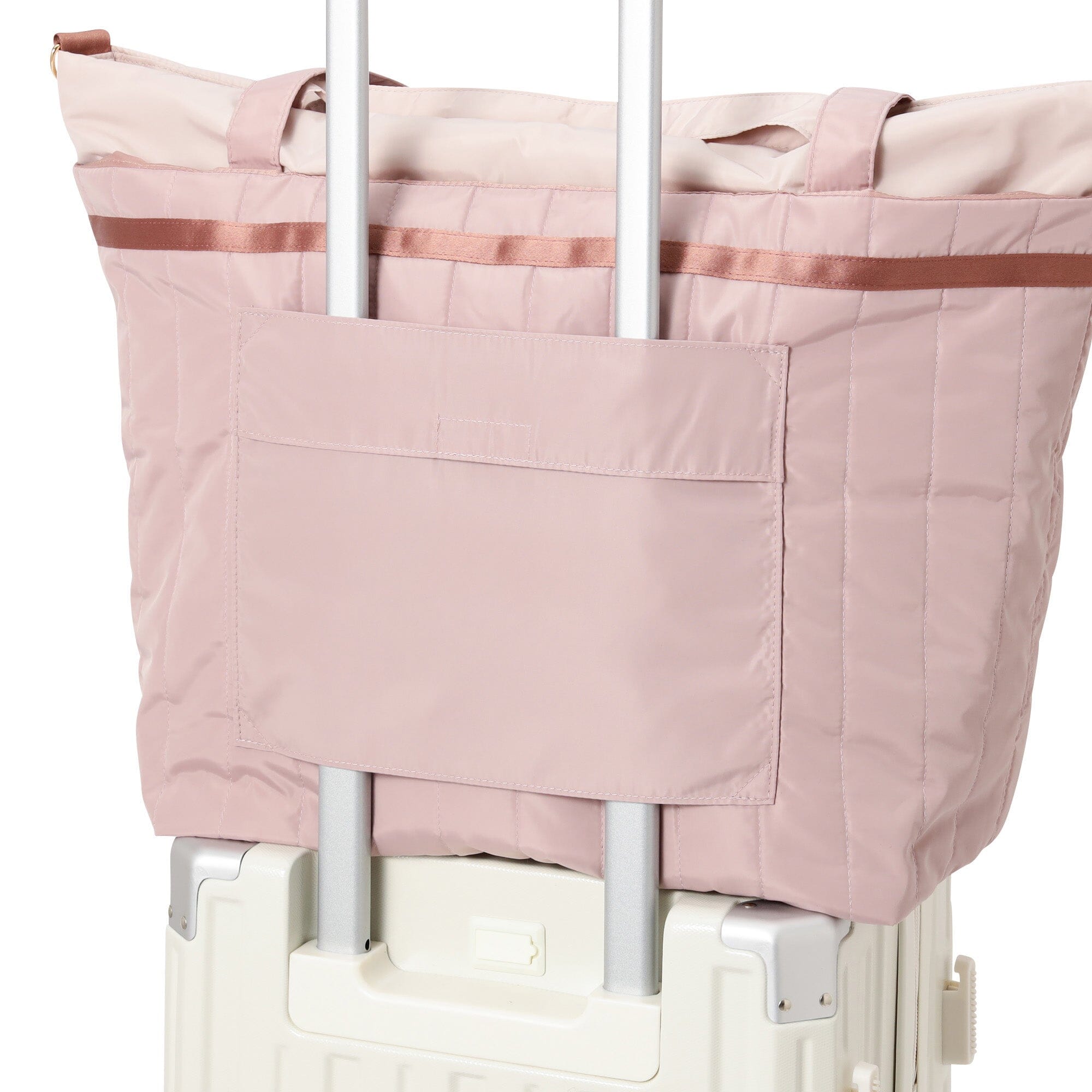 Bicolor Travel Bag  Pink x Brown